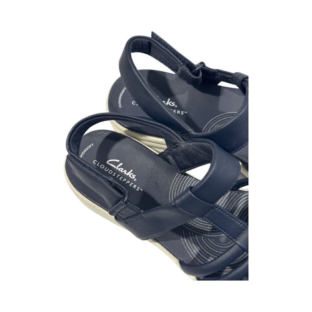 CLARKS CLOUD STEPPERS DRIFT EASE SANDAL. DARK NAVY - Picture 4 of 10